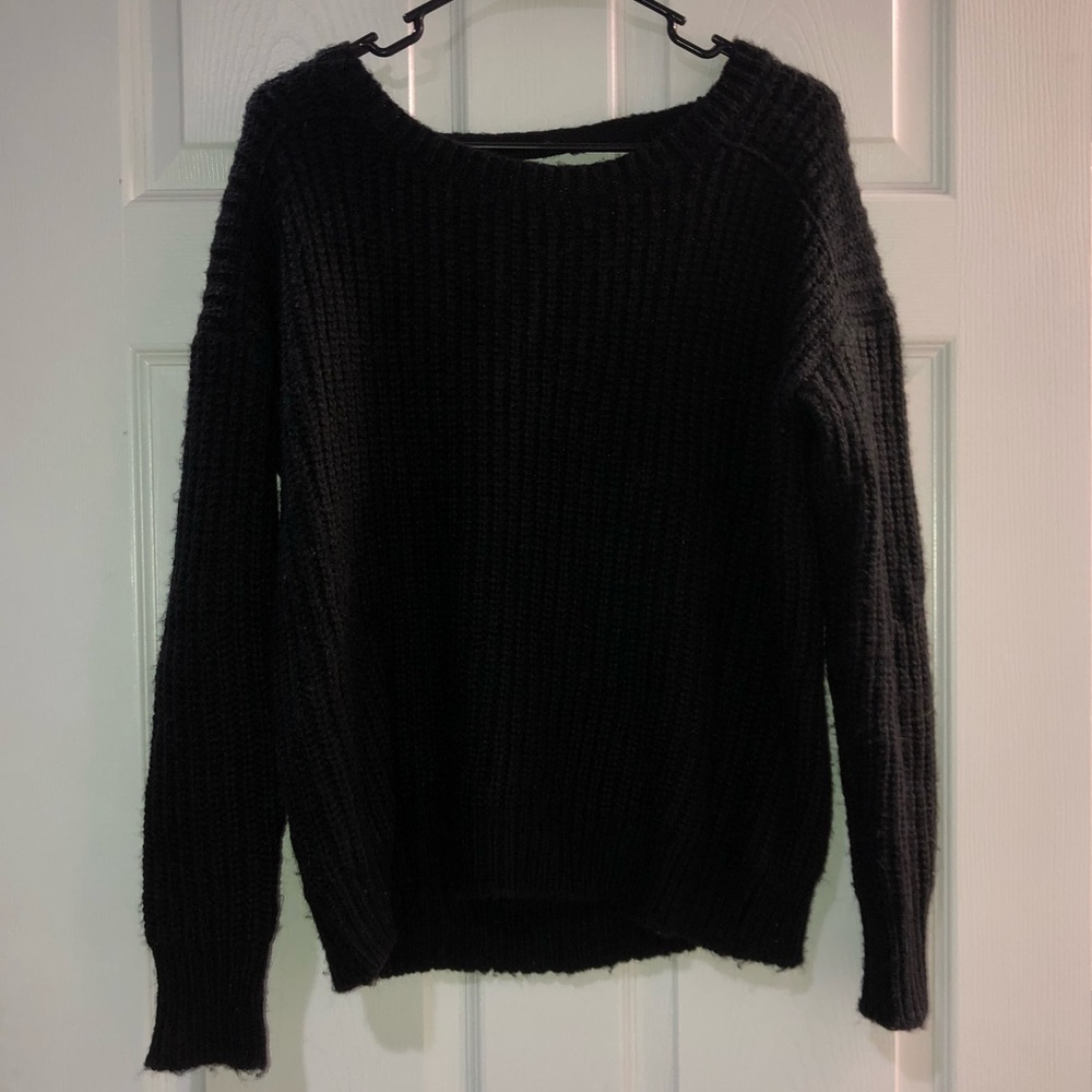 Express Black open back sweater